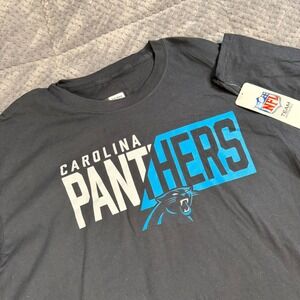 NFL Carolina Panthers Long Sleeve Graphic T-Shirt Black Mens XL New